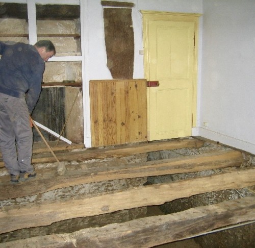 Démontage de l'ancien parquet